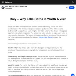 Italy – Why Lake Garda is Worth A visit