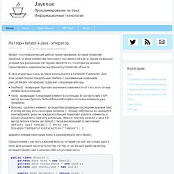 Паттерн Iterator в Java - Итератор