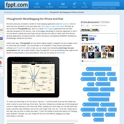 iThoughtsHD: Mind Mapping For iPhone And iPad