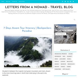 Assam 7 Days Tour Itinerary
