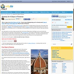 Itinerary for 4 Days in Florence