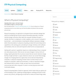 ITP Physical Computing