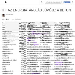 Itt az energiatárolás jövője: a beton - Qubit