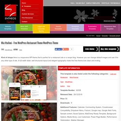 Mia Ittalloni - Free WordPress Restaurant Theme WordPress Theme