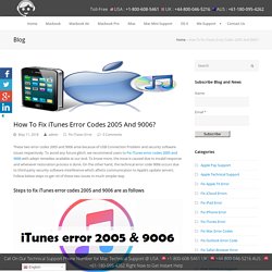Fix iTunes Error Codes 2005 and 9006