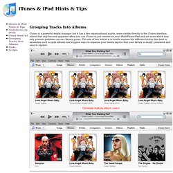iTunes: Grouping Tracks Into Albums