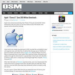 Apple “iTunes U” Sees 300 Million Downloads