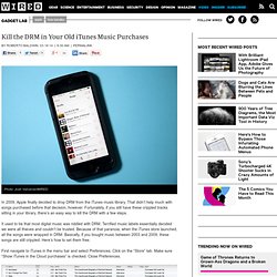 Kill the DRM in Your Old iTunes Music Purchases