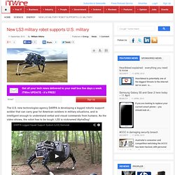 New LS3 military robot supports U.S. military