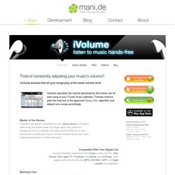 iVolume – listen to music hands-free
