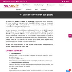 IVR Service Provider in Bangalore