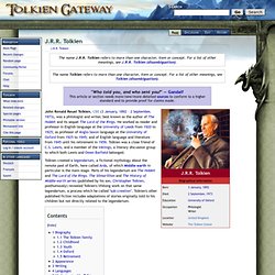 J.R.R. Tolkien - Tolkien Gateway