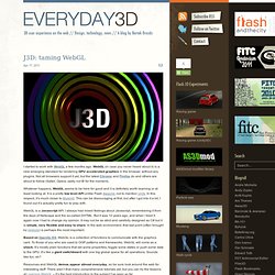 J3D: taming WebGL - Everyday 3D