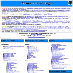 Jaap's Puzzle Page