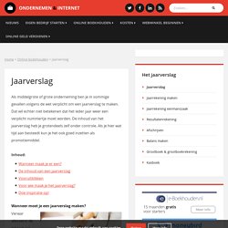 Jaarverslag maken: inhoud en toelichting