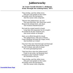 jabberwocky poetry pearltrees raths mimsy mome were