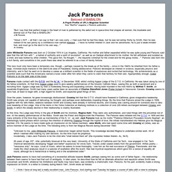 Jack Parsons - Beloved of BABALON