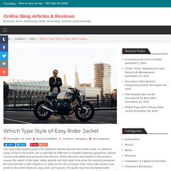 Which Type Style of Easy Rider Jacket