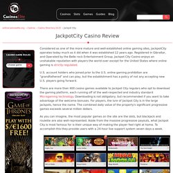 JackpotCity Casino Online - Review and Ratings