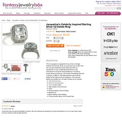 Jacqueline's Celebrity Inspired Sterling Silver CZ Estate Ring - Only $58.95 — Fantasy Jewelry Box