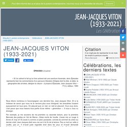 JEAN-JACQUES VITON(1933-2021), les célébrations sur Sitaudis.fr