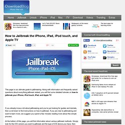 Jailbreak iPhone, iPod touch, iPad, and Apple TV