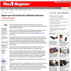 Apple eyes kill switch for jailbroken iPhones