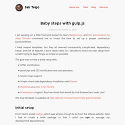 Baby steps with gulp.js