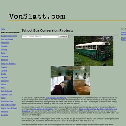 Jake's School Bus Conversion Project