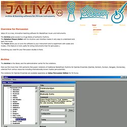 Jaliya: Tour of Percussion Section