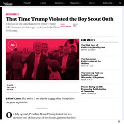 Trump’s Boy Scout Jamboree Speech Turns Political