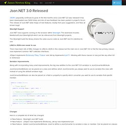 Json.NET 3.0 Released - James Newton-King