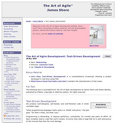 The Art of Agile Development: Test-Driven Development
