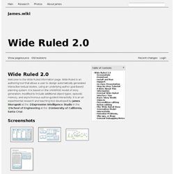 James.wiki – Wide Ruled 2.0