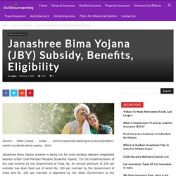 Janashree Bima Yojana (JBY) Subsidy, Benefits, Eligibility - Your Guide to Insurance