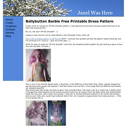 One-Shoulder Dress Pattern For Bellybutton Barbie