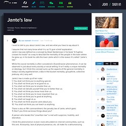 Jante's law