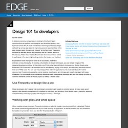 Edge: January 2011 - Design 101 for developers