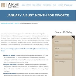 January a Busy Month for Divorce