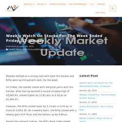 Weekly Watch On Stocks For The Week Ended Friday, 17-January