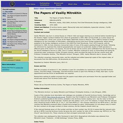 The Papers of Vasiliy Mitrokhin