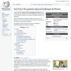 Loi n°73-7 du 3 janvier 1973 sur la Banque de France - Wikipédia-Mozilla Firefox