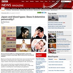 Japan and blood types: Does it determine personality?