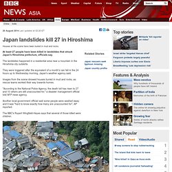 Japan landslides kill 27 in Hiroshima