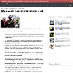 80% in Japan 'support nuclear phase-out'