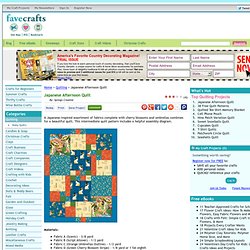 Japanese Afternoon Quilt Pattern from Springs Creative