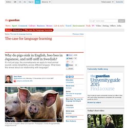 Why do pigs oink in English, boo boo in Japanese, and nöff-nöff in Swedish?