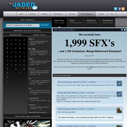 Japanese-to-English SFX Sound Effects Translations @ The JADED Network