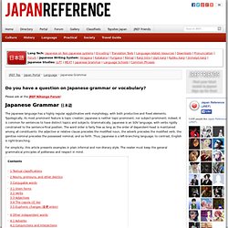 Japanese Grammar - Japan Reference