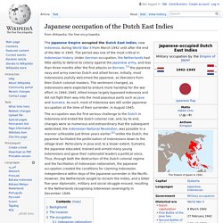 Japanese occupation of the Dutch East Indies